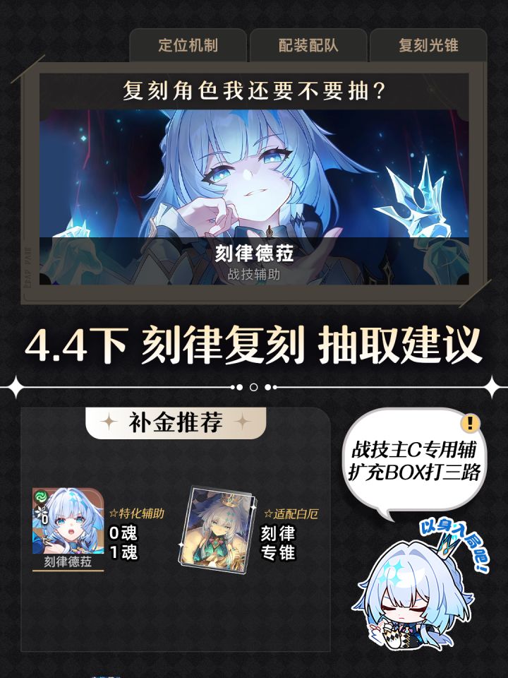 【V4.4攻略】刻律德菈复刻抽取建议&最新截图