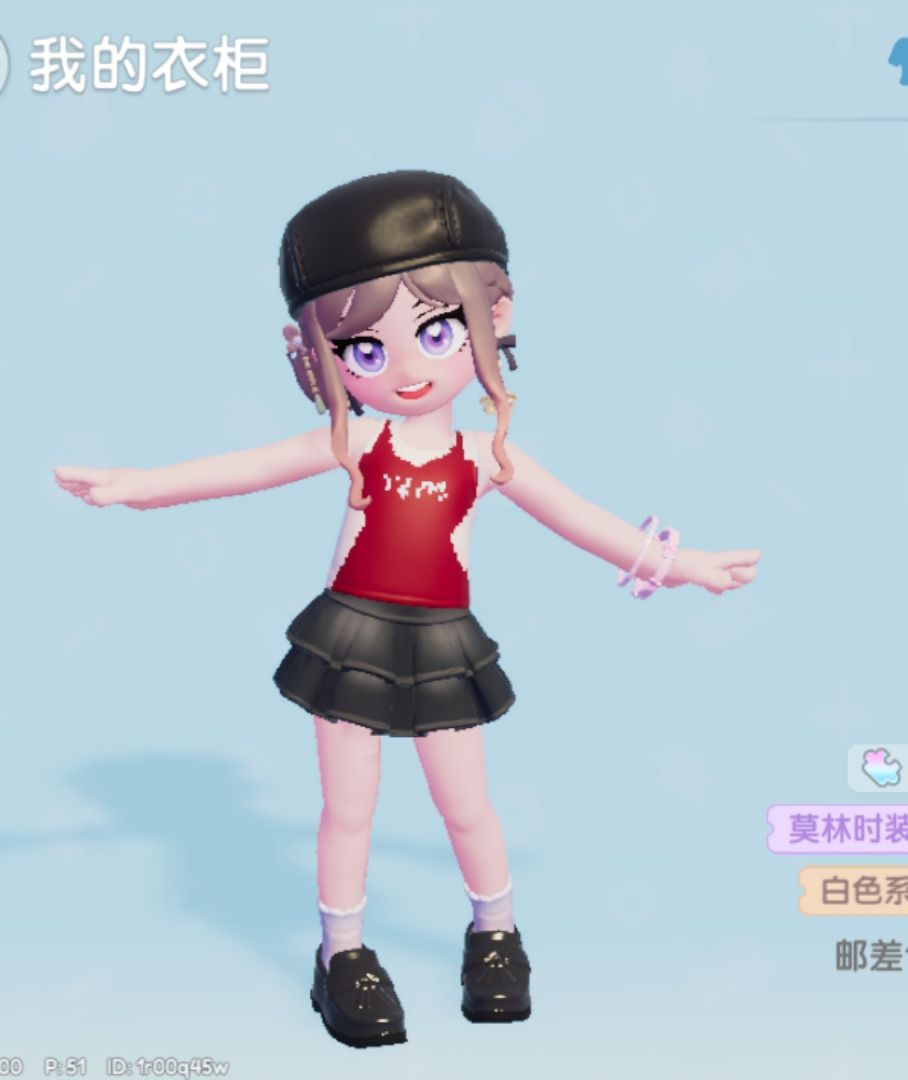 红黑甜酷贝雷帽辣妹风 1