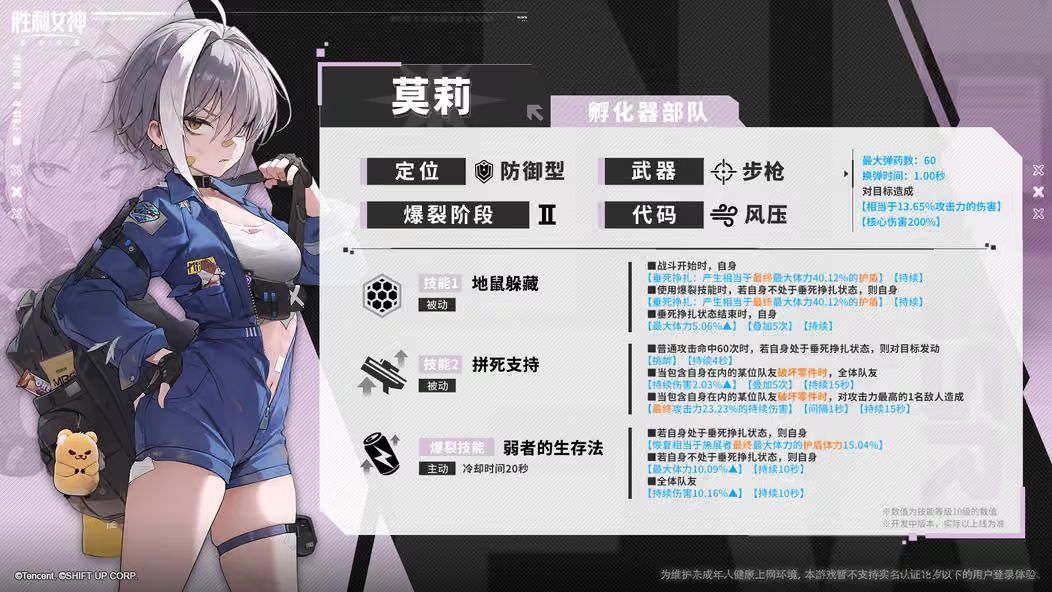 假小子妮姬莫莉战斗演示放出,步枪防御角色 3
