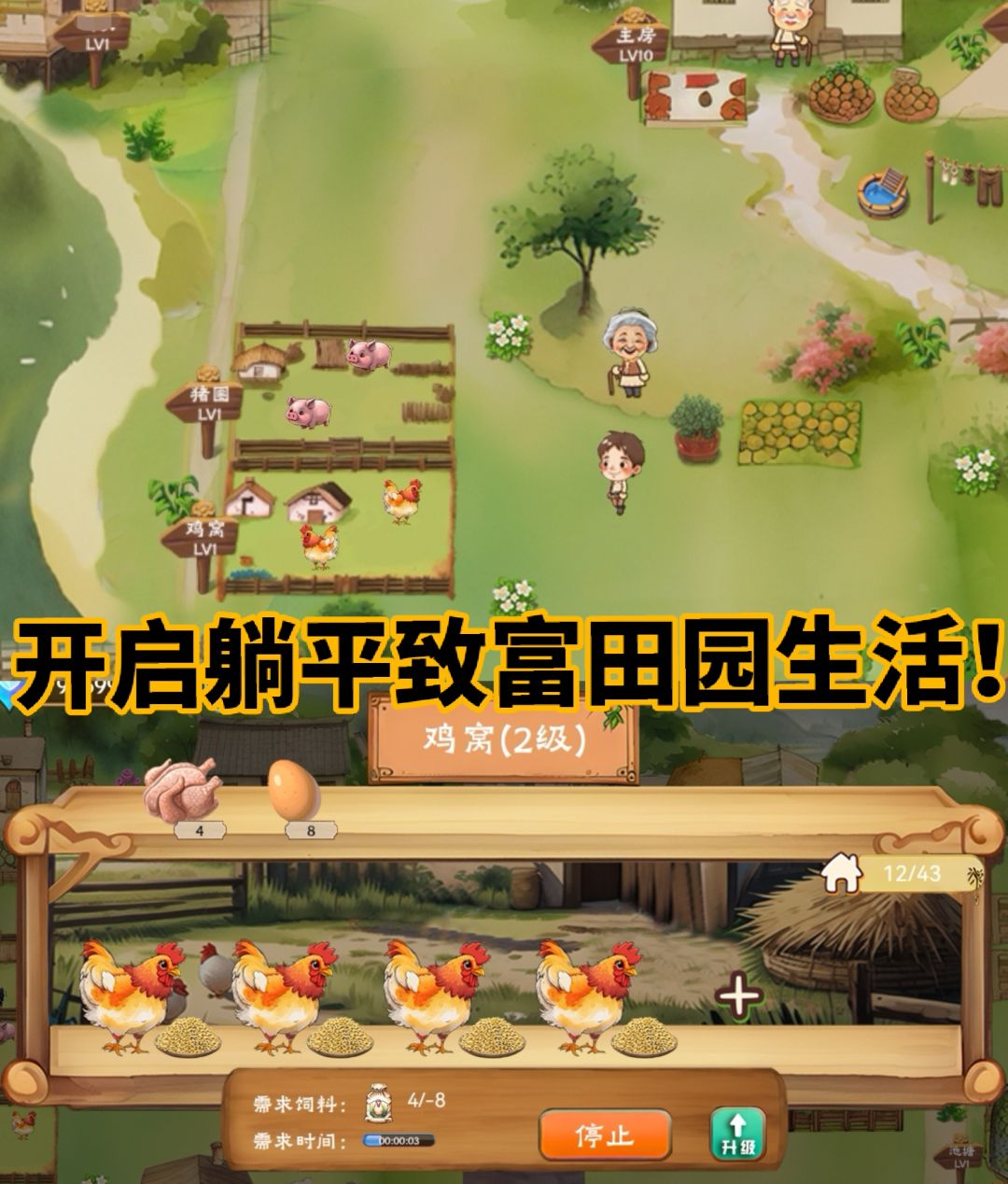 🐔躺平田园养鸡致富,解锁小院悠闲时光 1