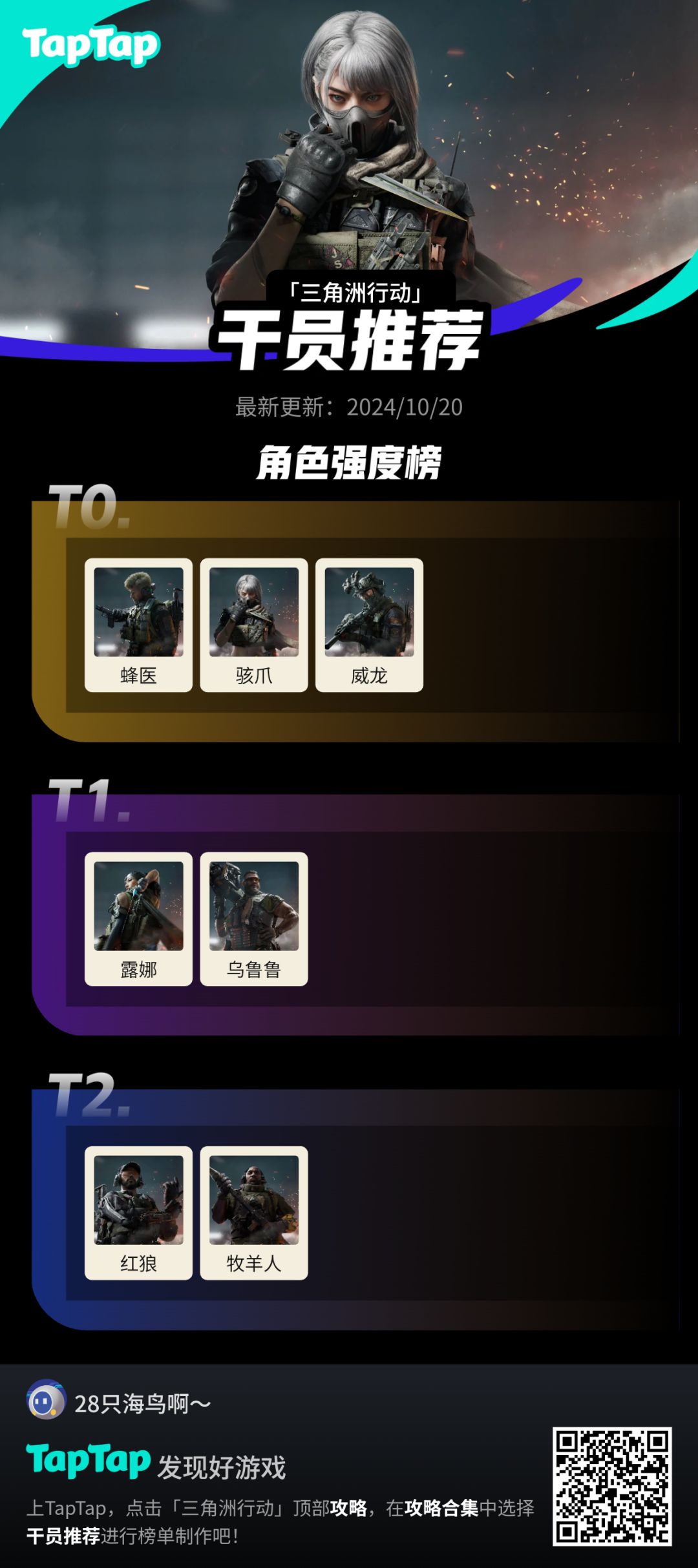#三角洲行动干员推荐截图