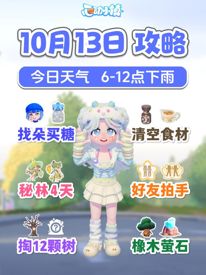 10月13日攻略 下雨买糖 庆典食材 秘林4天截图