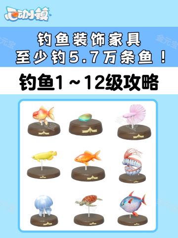 钓鱼家具至少钓5.7万条鱼！钓鱼1～12级攻略