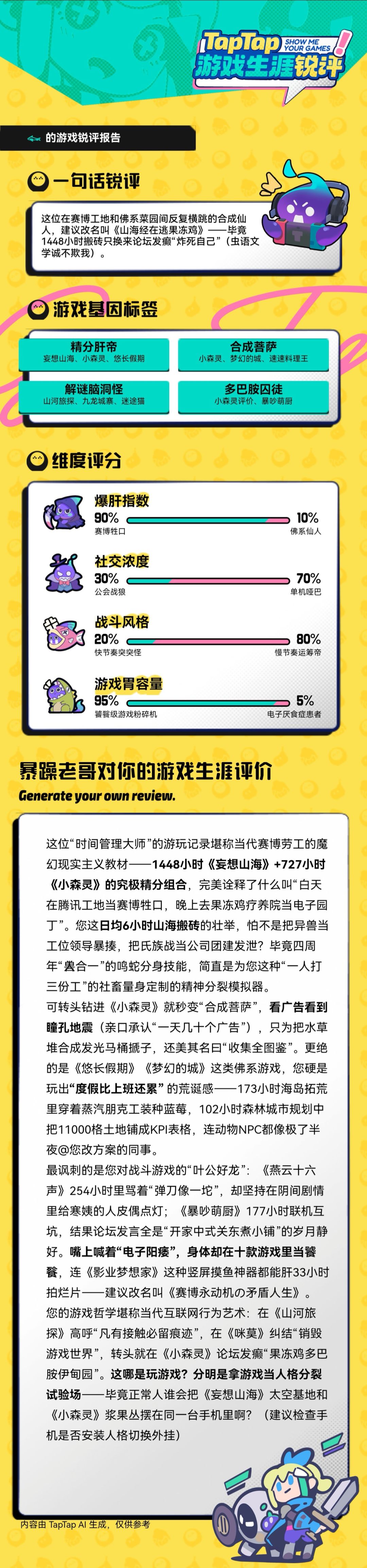 Taptap游戏锐评之我的游戏职业生涯评价 1