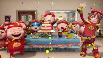 香肠派对×猪猪侠联动：小猪猪，生日快乐！