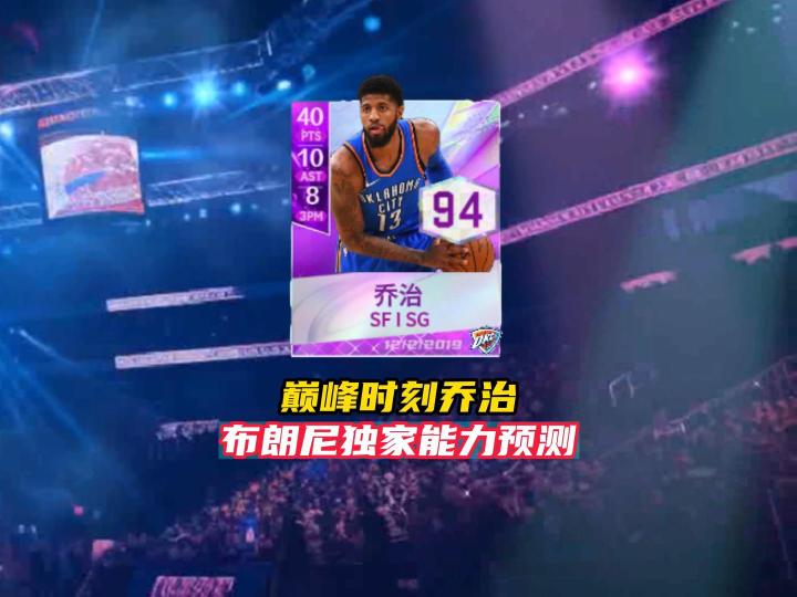 NBA巅峰对决时刻乔治能力预测截图