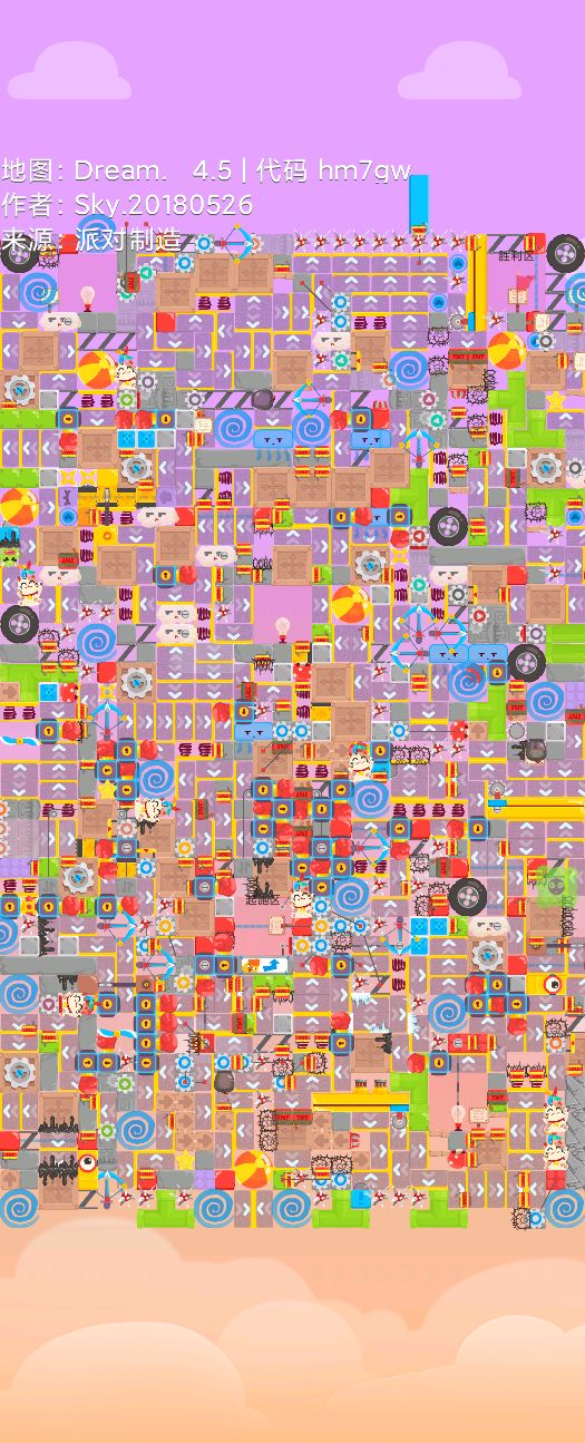 Dream.支线1:
Dream.4.5

In fact，这张图作于2021年，作者是@小满，不过她觉得太难就于10.17将其删除，只留下了一张全景和三张半景。
2022年5月10日，我着手开始还原。我空有全景和半景，但没有地图数据（比如告示牌的内容、移动门的速度和传送门的数据等），这将让此次工程变得异常困难。11天里，我不断测试，根据组件的提示逐步摸索出传送门的信息，不断恢复各种数据，最终完成地图的还原，并入Dream.系列为支线的第1章。
另外这张图难度巨大，使得测试的过程也异常艰难。
估算前前后后大概测试了20个小时左右吧（肝了5天，这只是测试的内容）
地图代码:hm7gw

攻略我晚点再发，现在还没录制呢

如下有5张图，第1张是还原后的全景，后面4张就是原著中留给我的4张全景和半景了截图