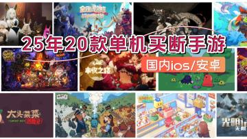 25年上半年，20款单机买断手游汇总，当前国内ios/安卓可玩