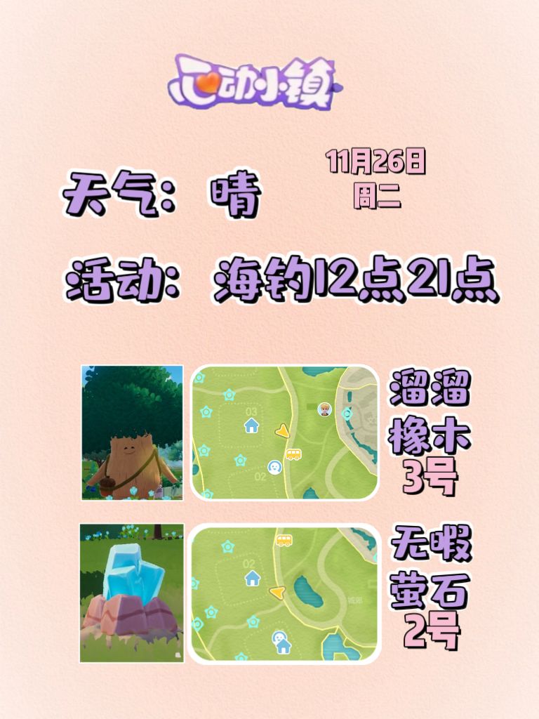 11月26日溜溜木萤石位置及活动摘要 2
