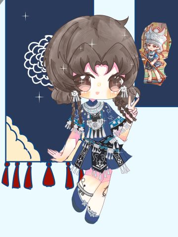 嘿嘿，萌萌的妹子画了(互赞赞这条喵)