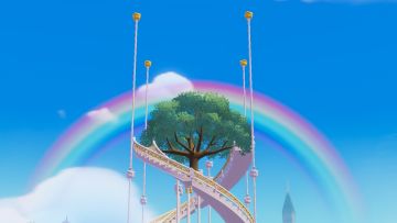 彩虹天与我家的树