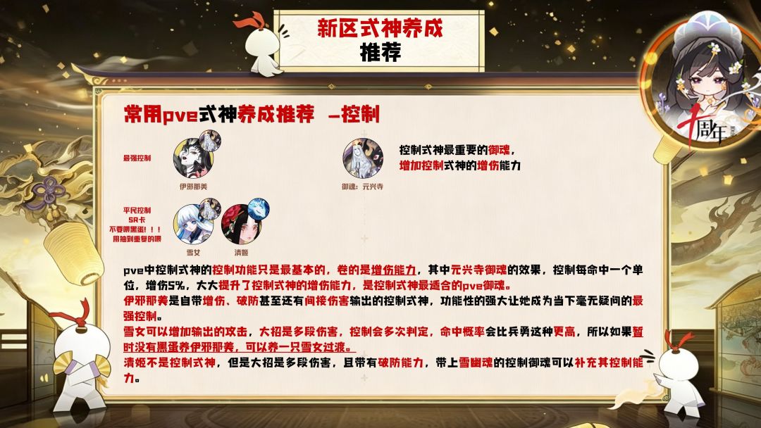 十周年【不同功能定位—式神养成】推荐攻略 3