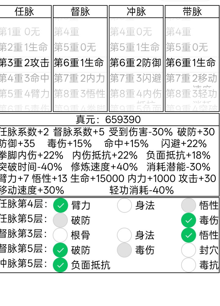 求助大佬,悟性八卦点脉截图