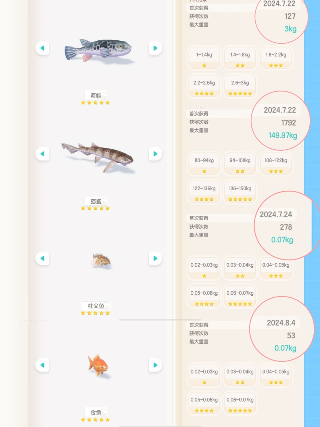 心动小镇初级鱼佬看图鉴，顶级鱼佬看？ 7