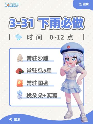 心动小镇 3月31日 下雨天必做指南攻略
