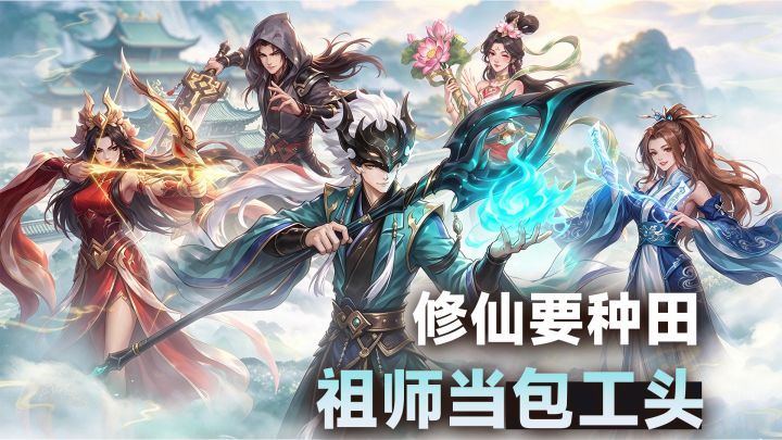 修仙游戏居然要种田?开局一块地和小师妹盖房子,这祖师太接地气截图