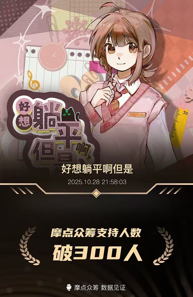 《好想躺平啊,但是》众筹成功,感谢大家! 3