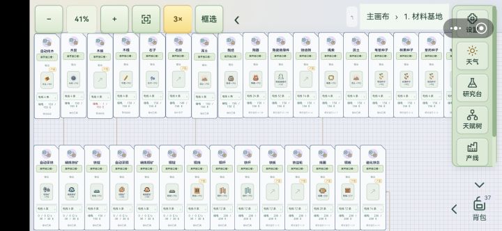 看了你们的蓝图很不解,进入电气时代我的蓝图是这样的截图
