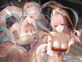 芳华逐影香萦袖，浮梦乘漪月渡舟。