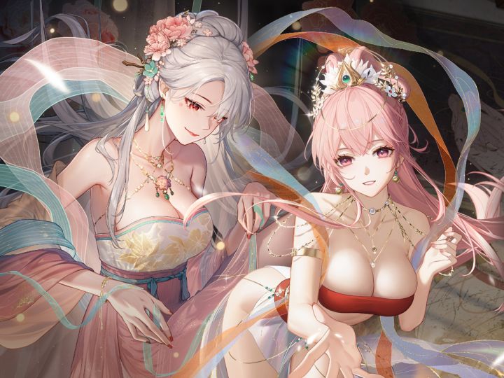 芳华逐影香萦袖,浮梦乘漪月渡舟。截图