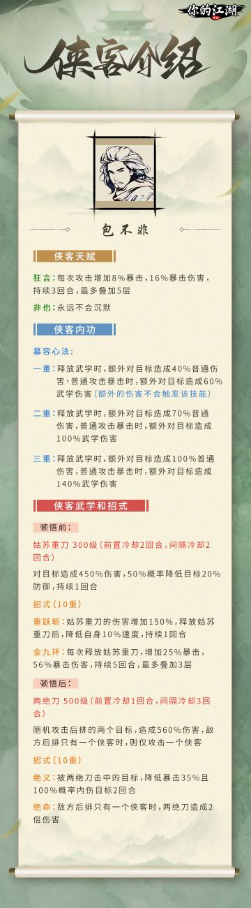 侠客信礼壹 | 忠诚之刃——包不非