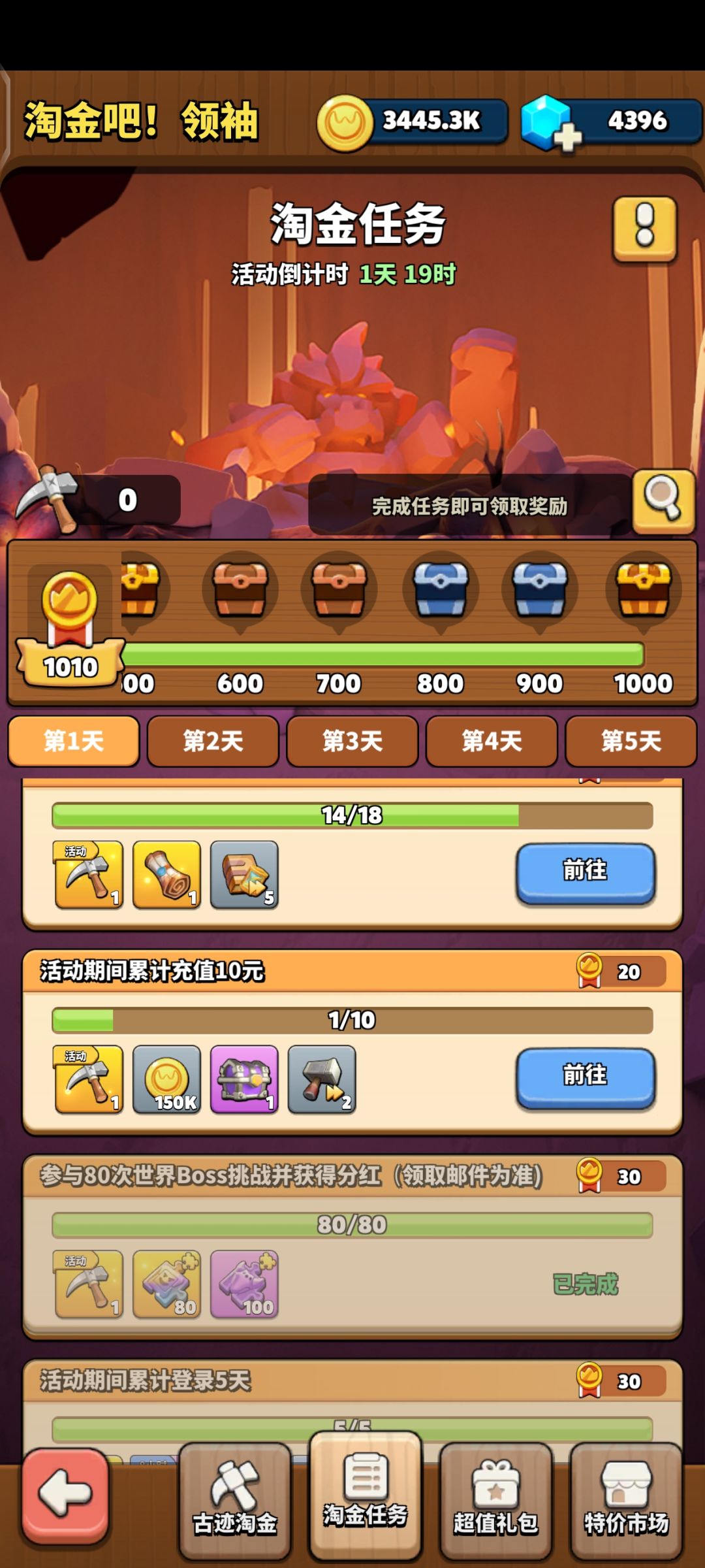 周活动预览。 2
