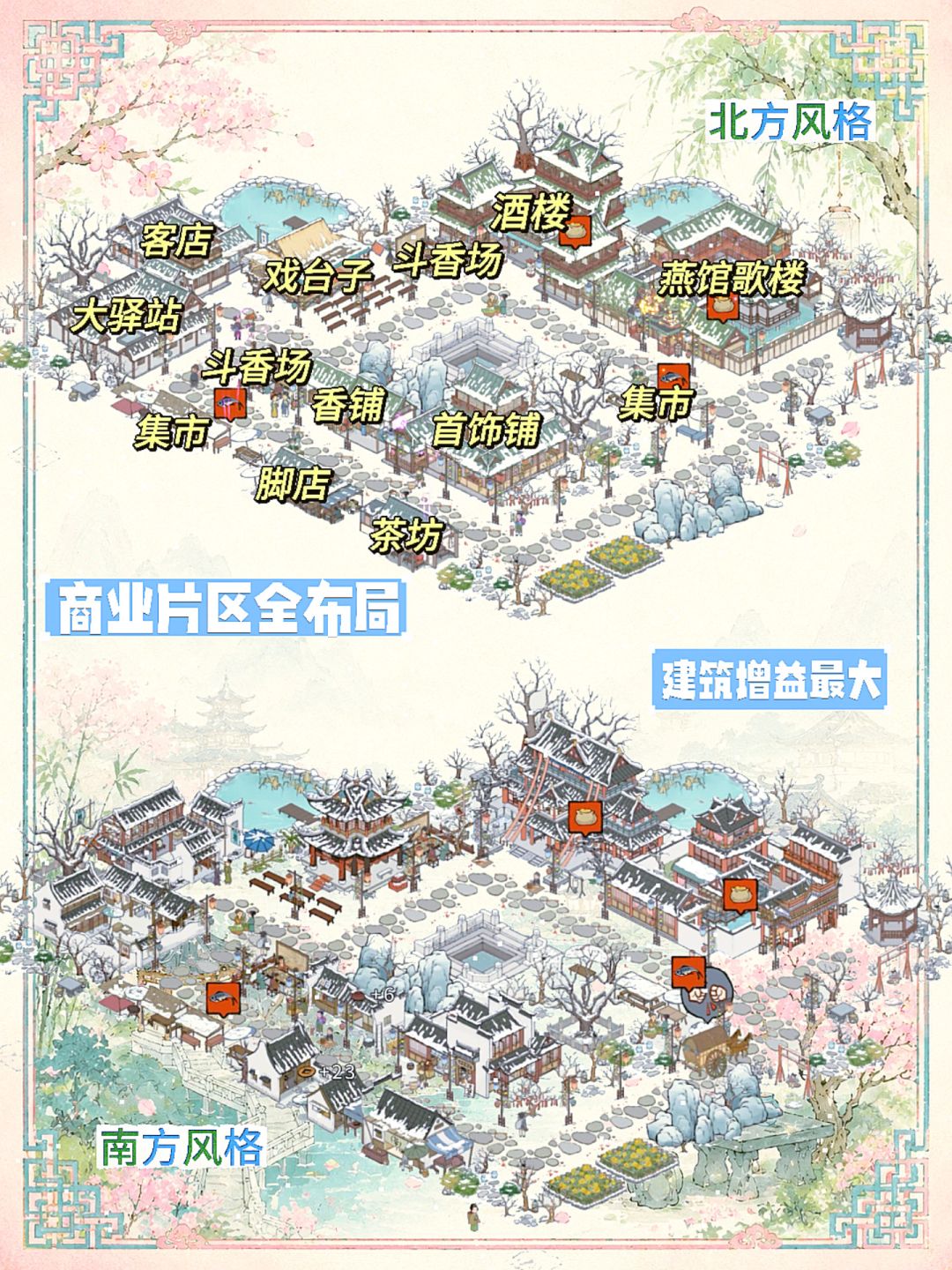 书院/住宅/商业区/农田菜园布局 5