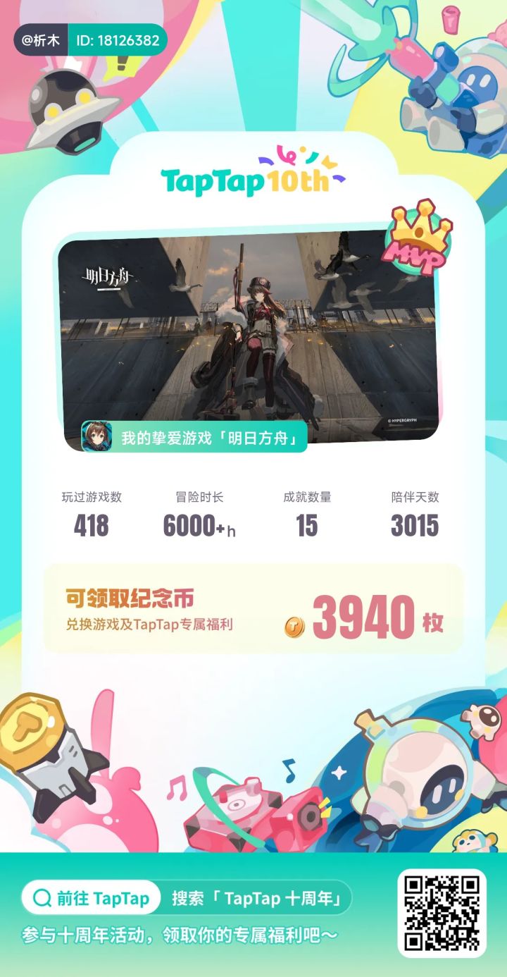 #TapTap十年时光回顾 不知不觉也十年了,有幸见证过taptap曾经最自由的时候,也看到了taptap发展的越来越好。祝taptap十周年快乐!截图