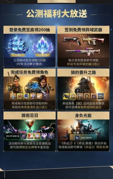 最新消息公测福利来了