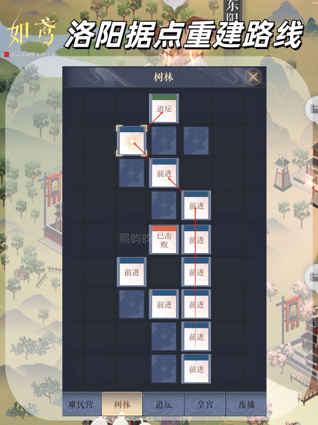 如鸢|洛阳据点重建路线 3