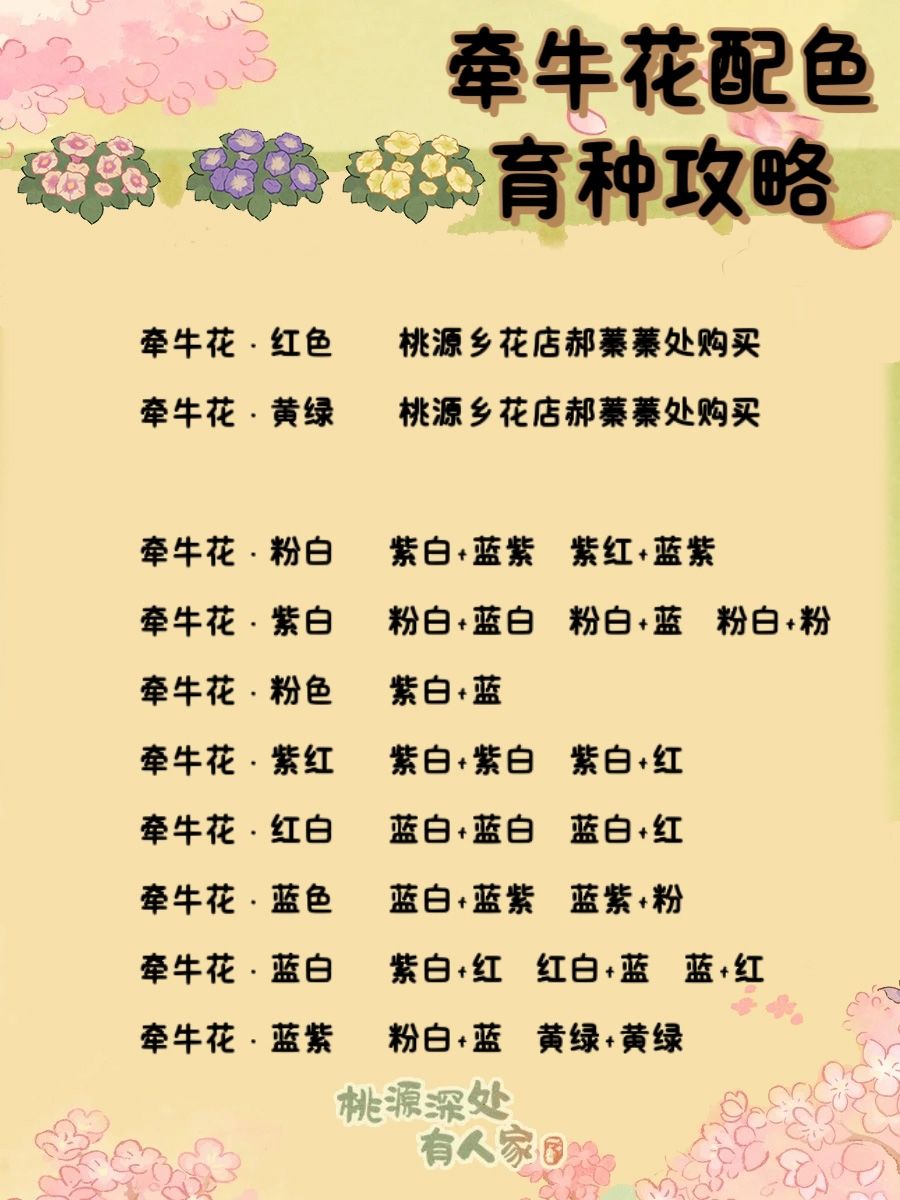 桃源新花色配方攻略截图