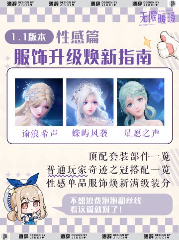 【无限暖暖】1.1版本服饰焕新指南「性感」