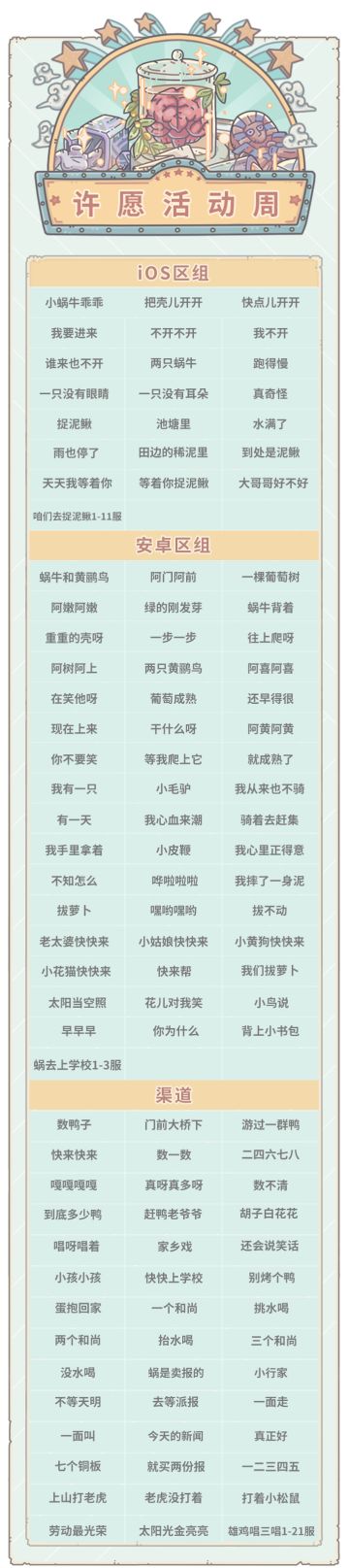 本期活动|0120活动预告，大祈愿之阵开启！