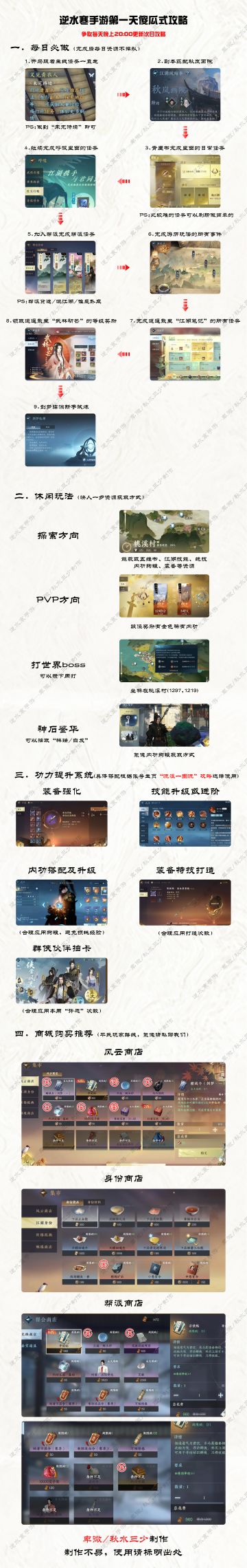 第一天图文版攻略来了