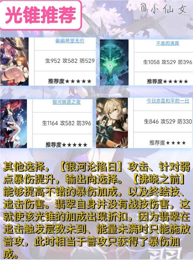 【V3.0攻略】翡翠角色培养攻略 3