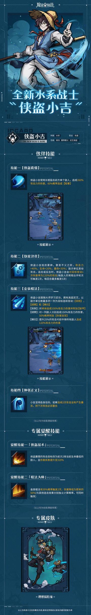 游戏资讯 | 水系伙伴『侠盗小吉』技能一览