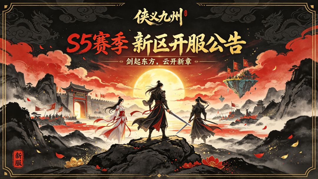 《侠义九州》S5赛季新区【九州争霸】开服公告 1