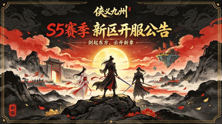 《侠义九州》S5赛季新区【九州争霸】开服公告截图