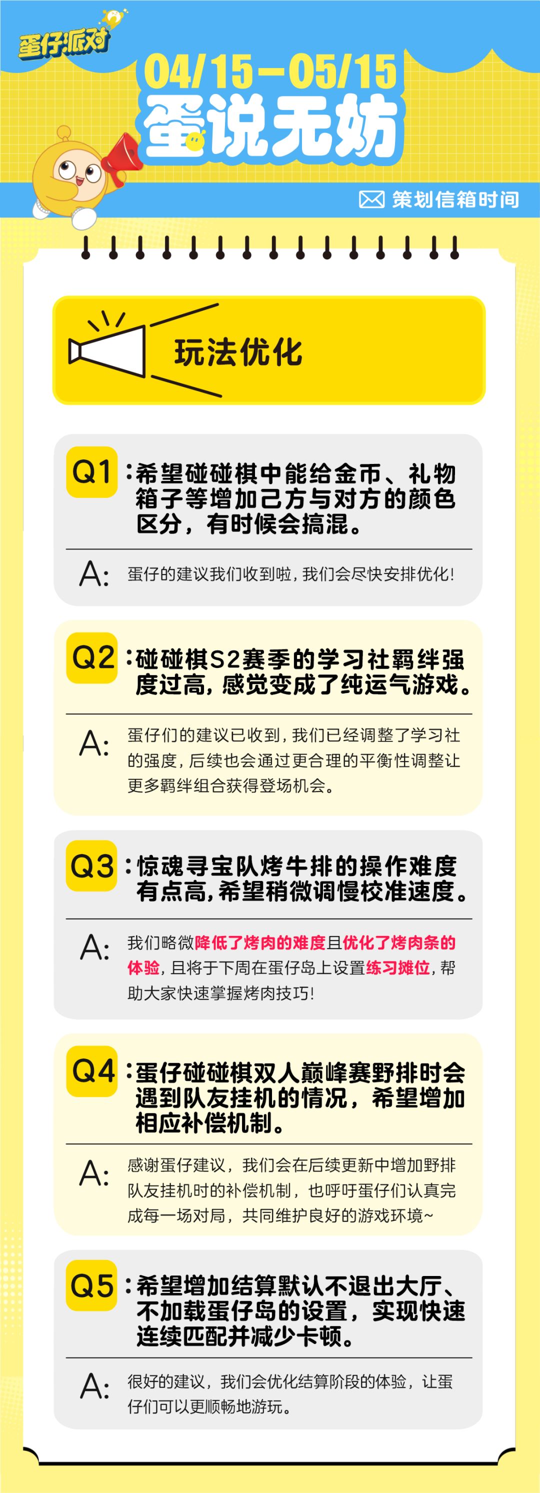 【蛋说无妨】5月Q&A