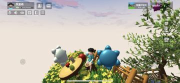 我与哇噻合作，一起为哇噻建造茅草屋的草坪~~