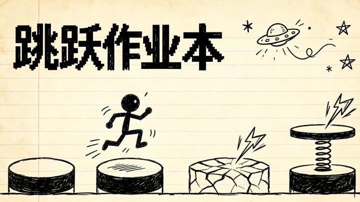 孩子涂鸦做成游戏!跳跃作业本,挑战万米高度截图