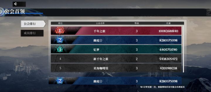在榜第二公会招人,缺一个截图