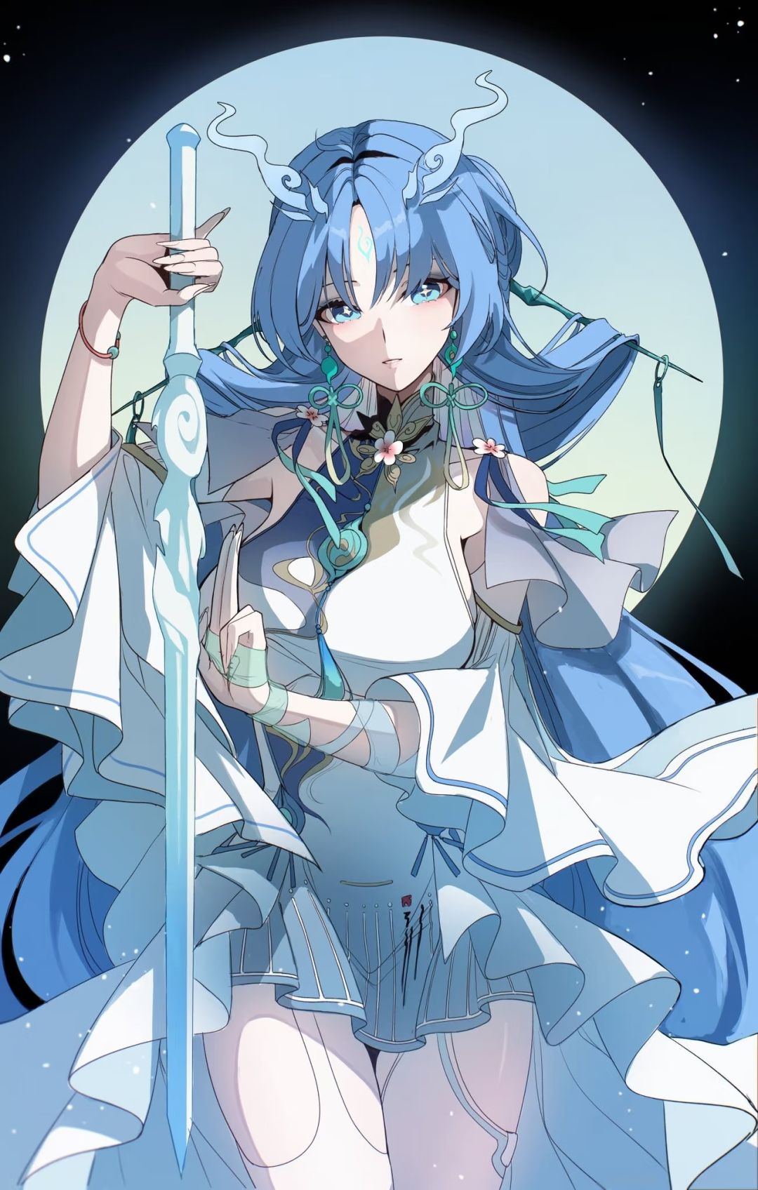 绝美立绘,太美了!💙💙💙 2