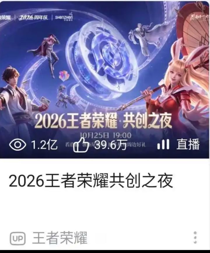 王者共创之夜爆火！1.2亿观看量太恐怖了截图