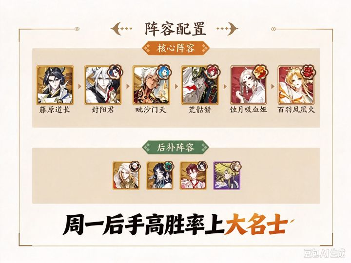 【阴阳师】周一后手高胜率上大名士攻略截图