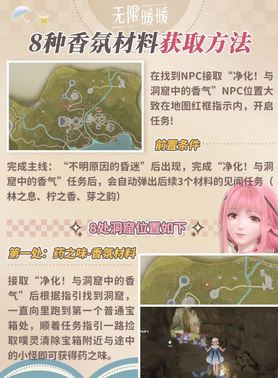 无限暖暖|香氛材料及洞窟全8种收集攻略 2