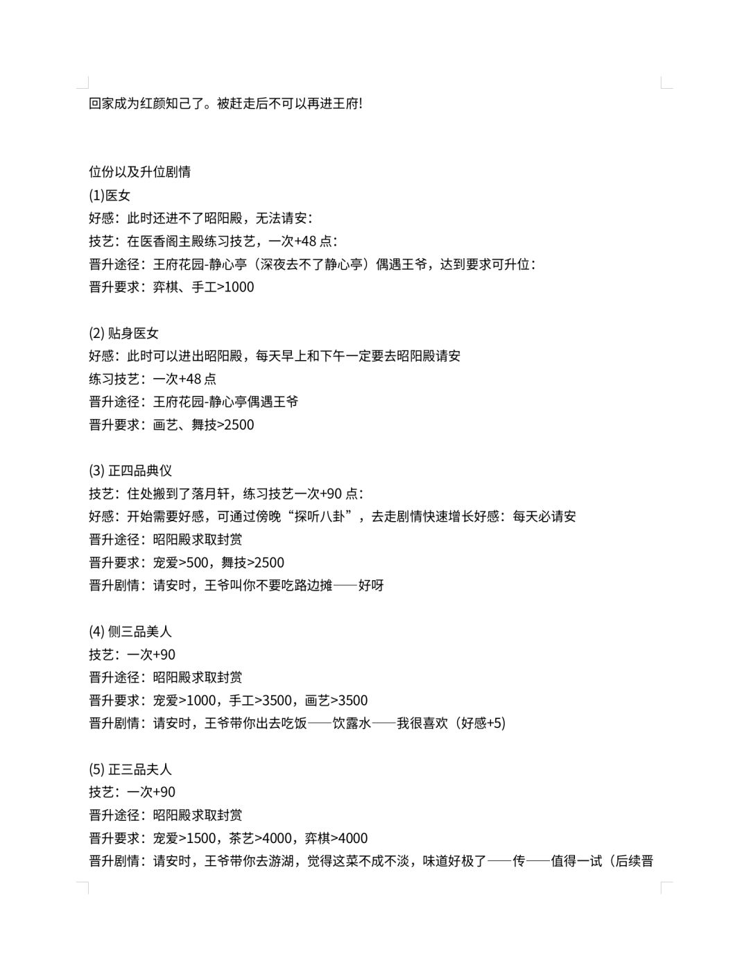 王妃剧情攻略(新) 2