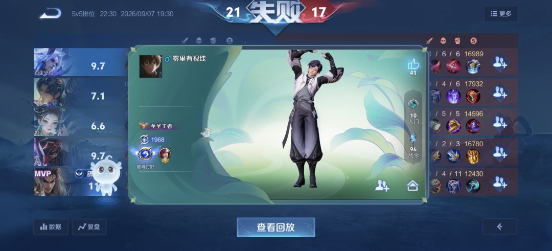 给我打力竭了,净给我匹配1800以上的 7
