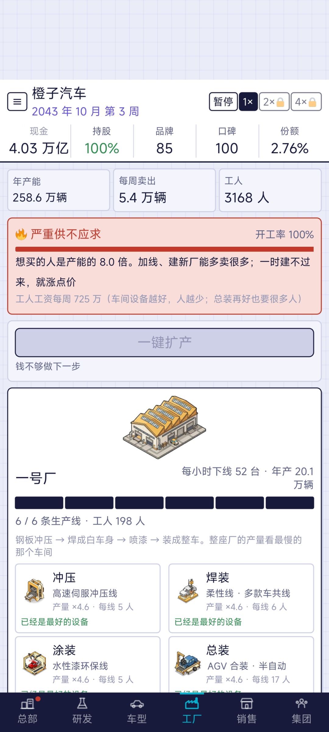 这个产能真的是玩得脑溢血 1