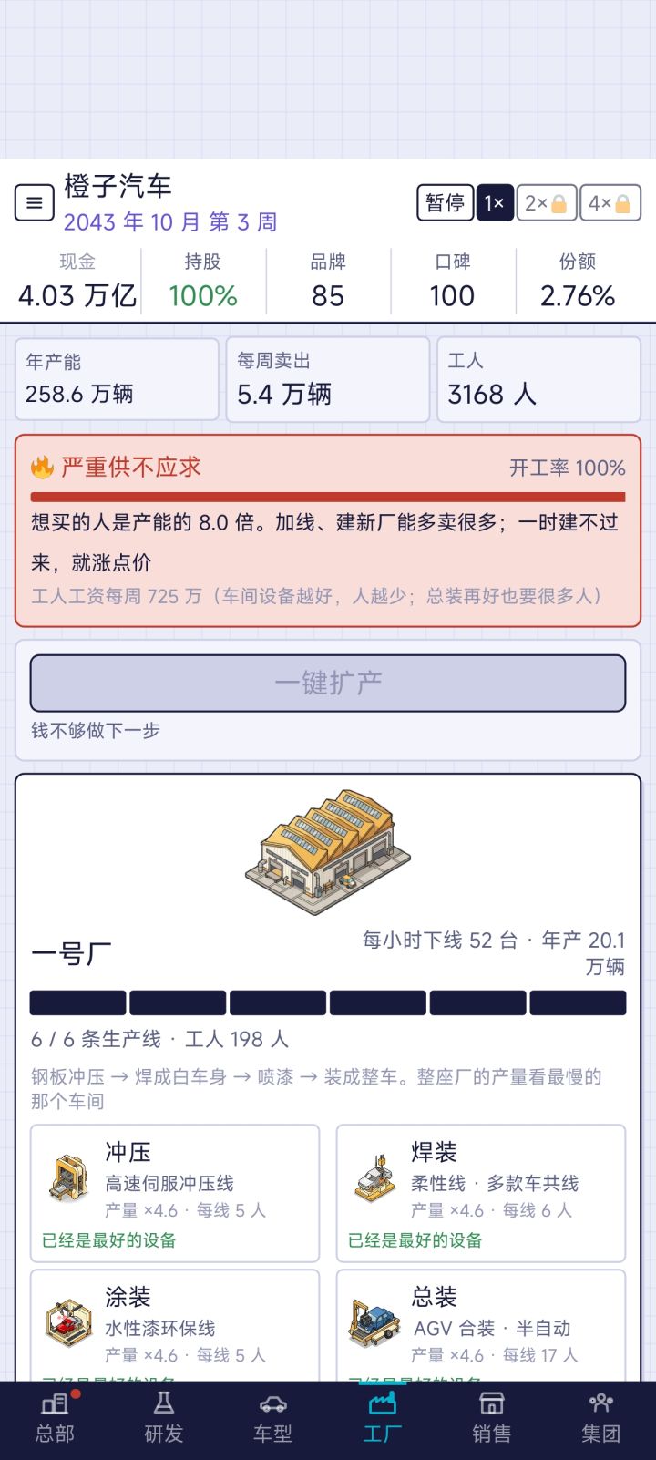 这个产能真的是玩得脑溢血截图